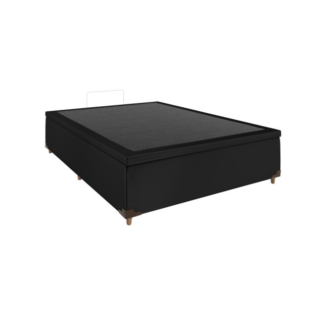 Base Box Baú Casal 138x188x43 Veludo preto Prime