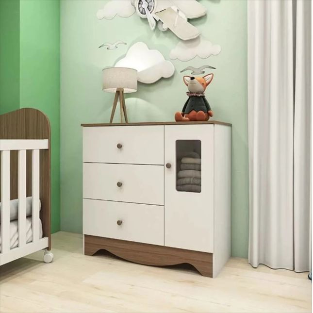 Cômoda Infantil c/1 porta e 3 gavetas Ben Peroba